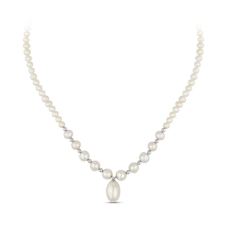 0,08 Karat İnci Pırlanta Kolye