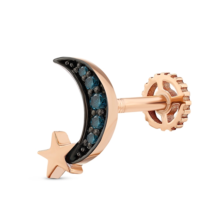 0,05 Karat Pırlanta Tragus Küpe