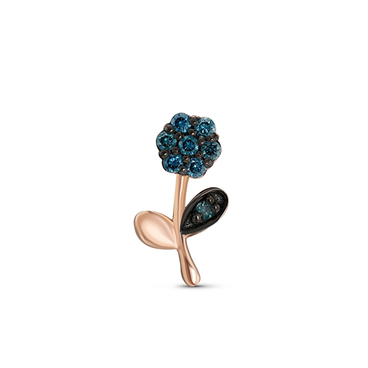 0,04 Karat Pırlanta Çiçek Tragus