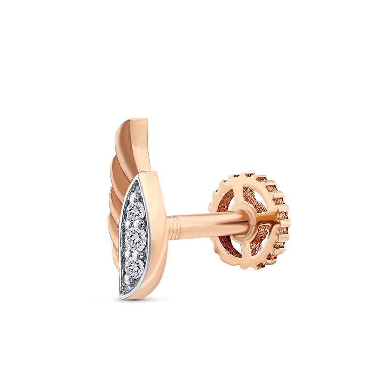 0,03 Karat Pırlanta Melek Kanadı Tragus