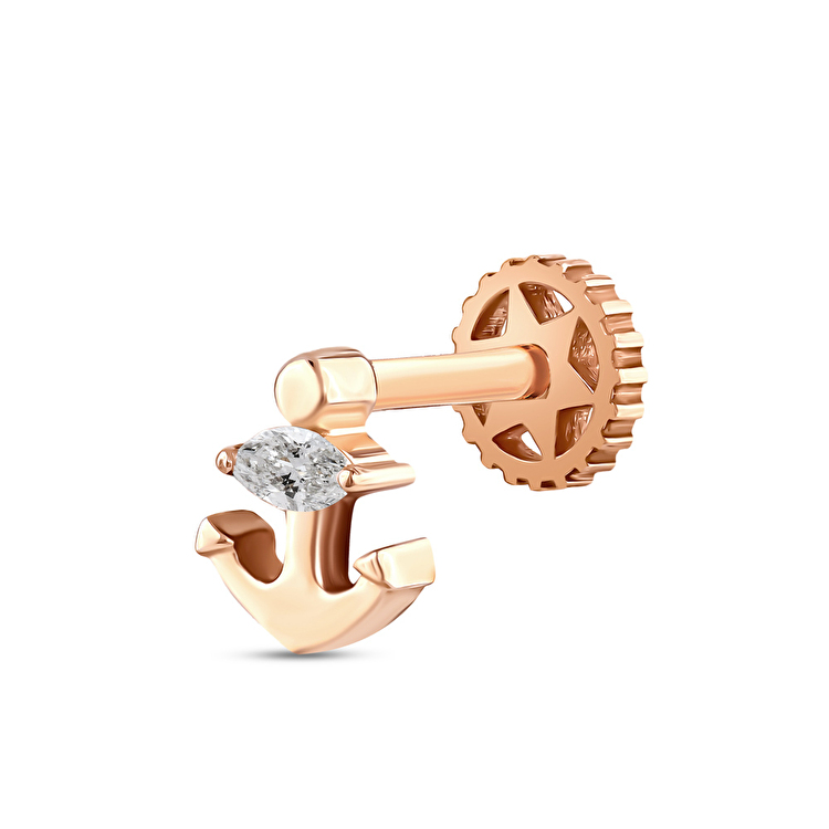 0,04 Karat Pırlanta Vela Flat Piercing