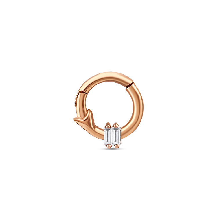 0,03 Karat Pırlanta Hecate Baguette Helix Piercing