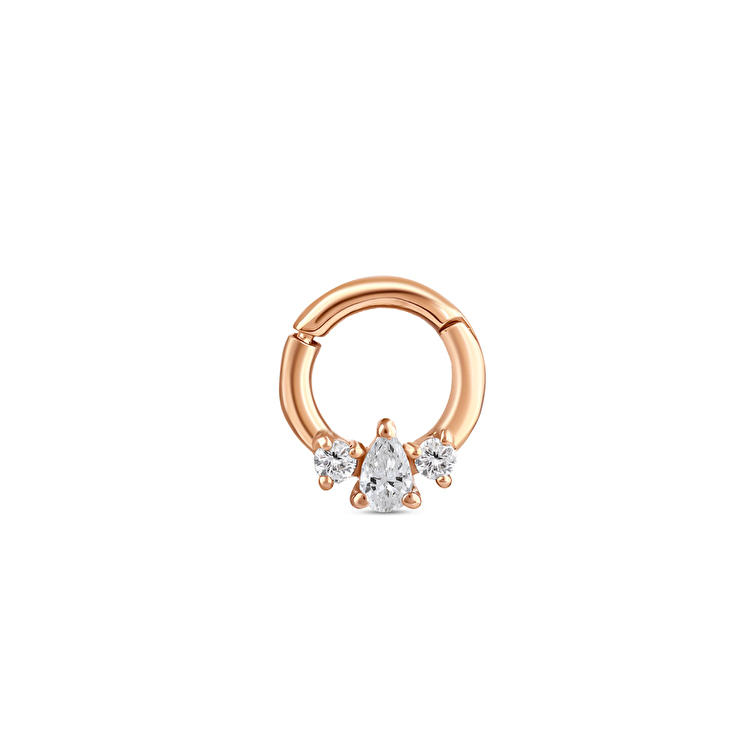 0,08 Karat Pırlanta Whisper Daith Piercing