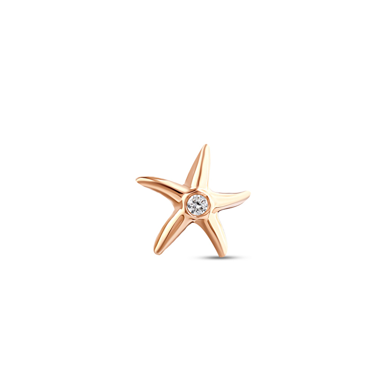 0,01 Karat Pırlanta Sea Star Tragus Piercing