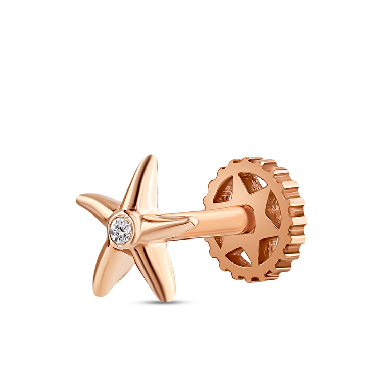 0,01 Karat Pırlanta Sea Star Tragus Piercing