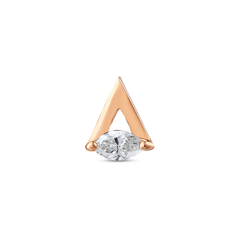 0,05 Karat Pırlanta Victoria Tragus Piercing