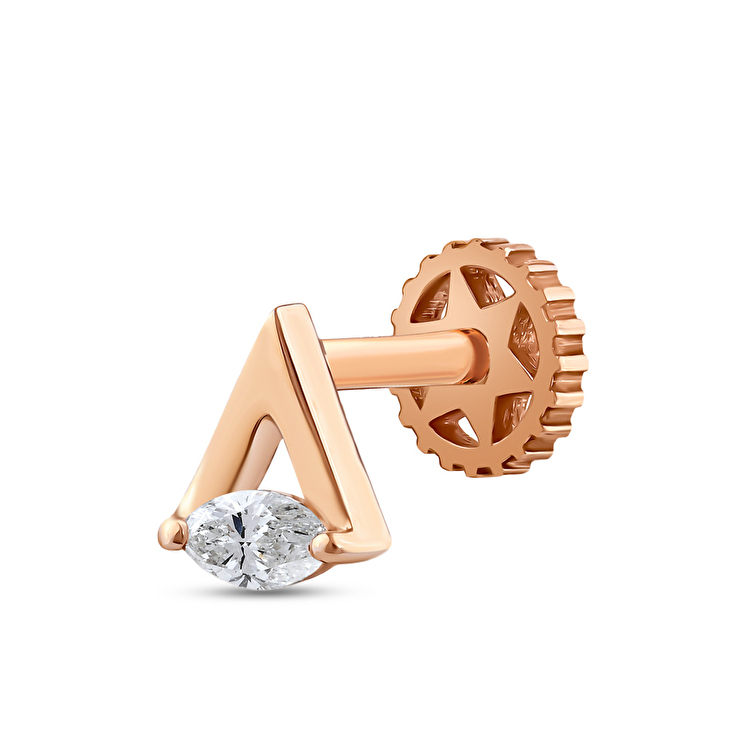0,05 Karat Pırlanta Victoria Tragus Piercing