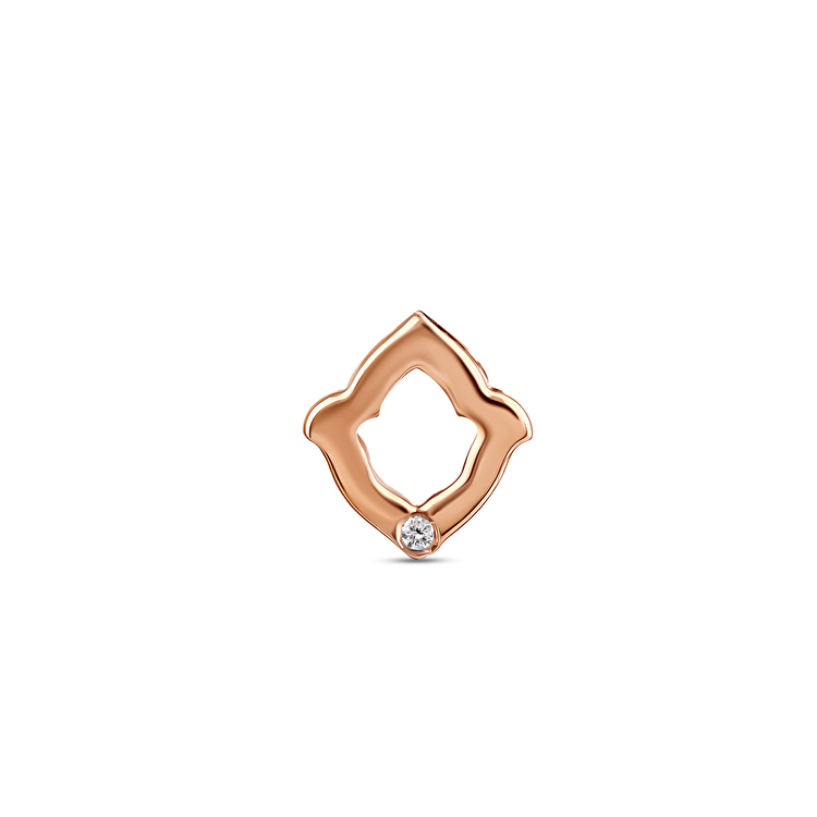0,01 Karat Pırlanta Tulip Tragus Piercing