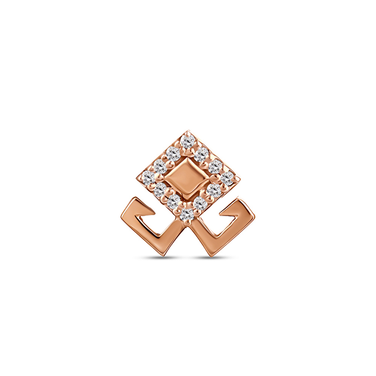 0,02 Karat Pırlanta Fertility Tragus Piercing