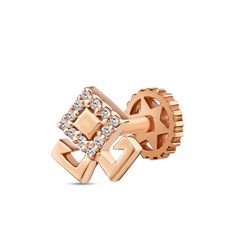 0,02 Karat Pırlanta Fertility Tragus Piercing