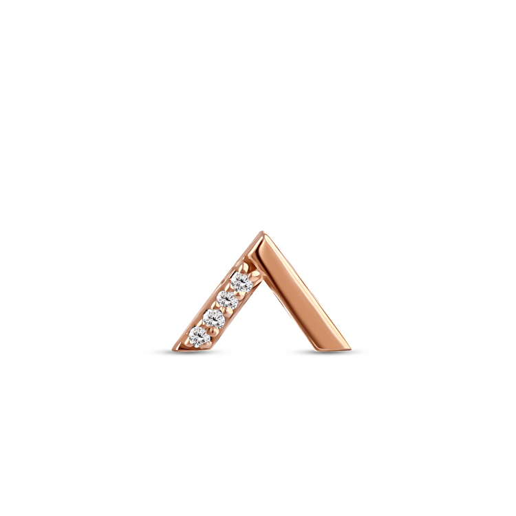 0,01 Karat Pırlanta Water Tragus Piercing