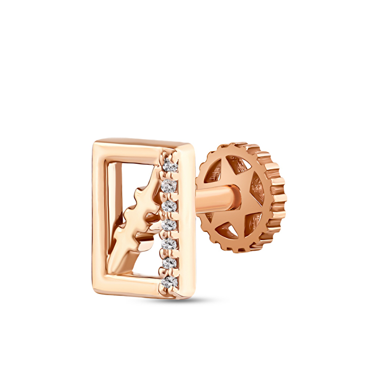 0,02 Karat Pırlanta Sandikli Tragus Piercing