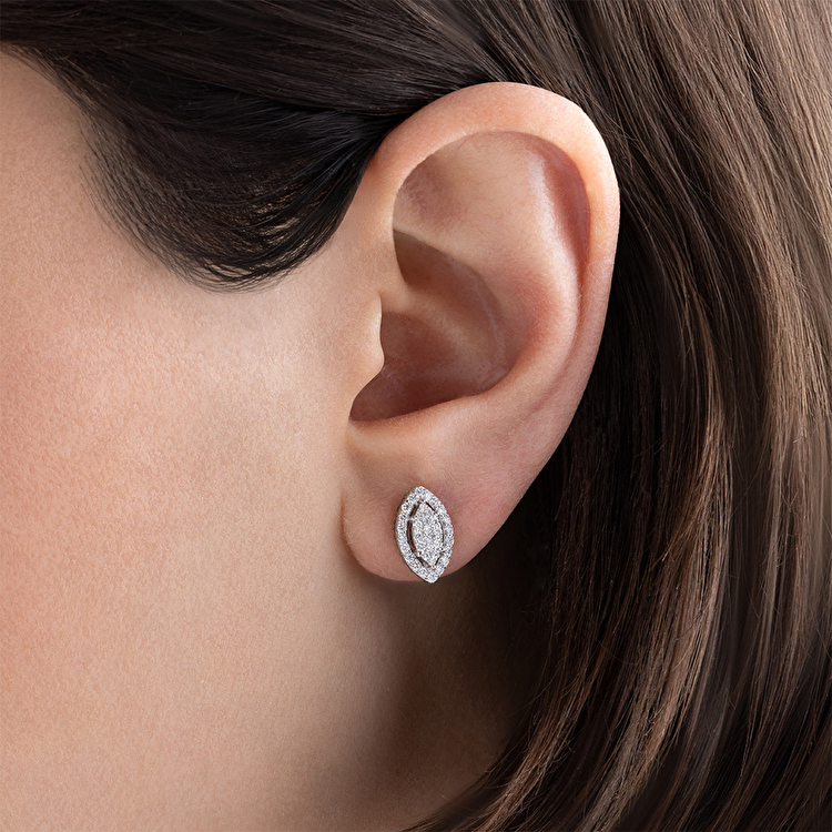 0,46 Karat Pırlanta Küpe