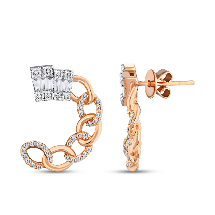 0,70 Karat Pırlanta Küpe