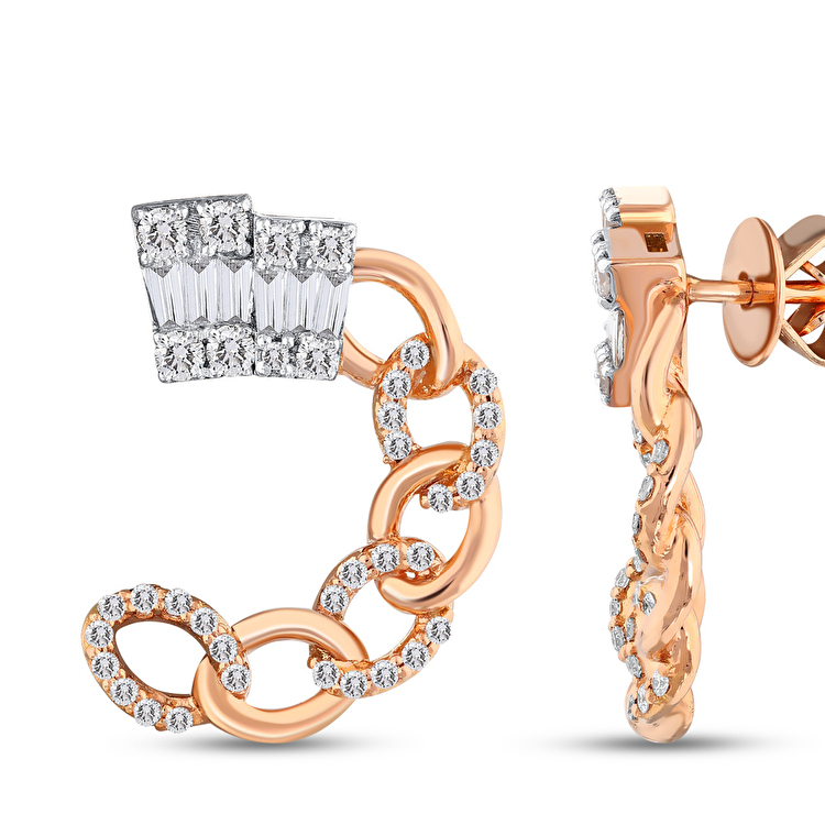 0,70 Karat Pırlanta Küpe