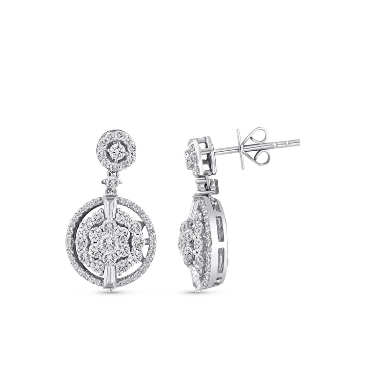 1,27 Karat Tasarım Pırlanta Küpe