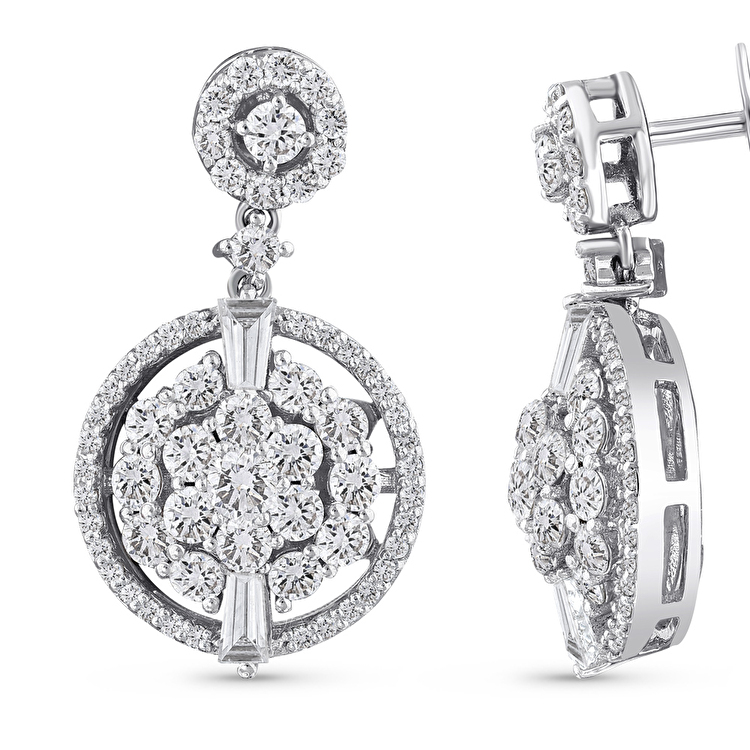 1,27 Karat Tasarım Pırlanta Küpe