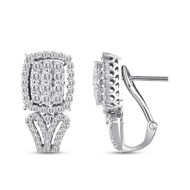 1,33 Karat Tasarım Pırlanta Küpe