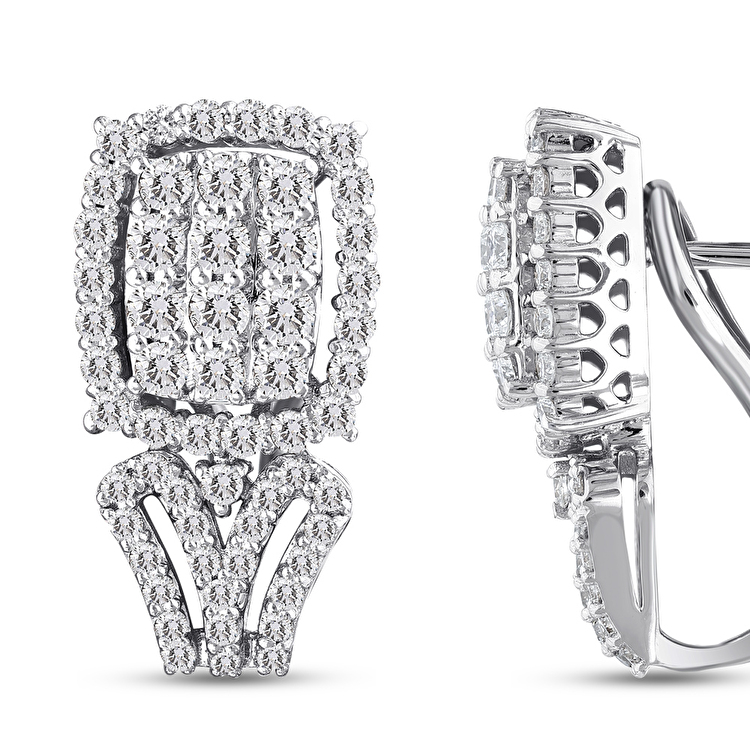 1,33 Karat Tasarım Pırlanta Küpe