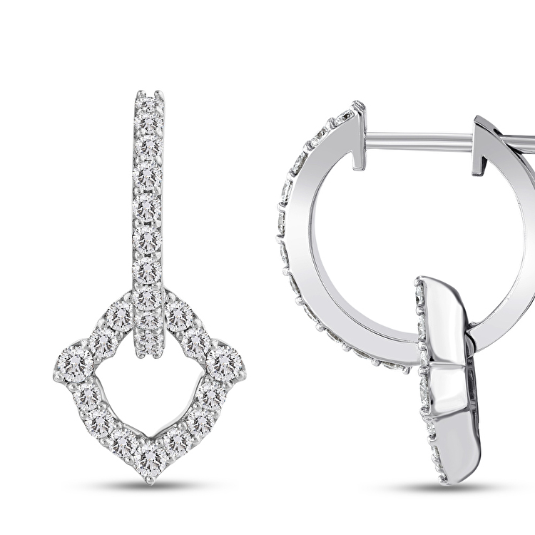 1,07 Karat Tulip Pırlanta Küpe