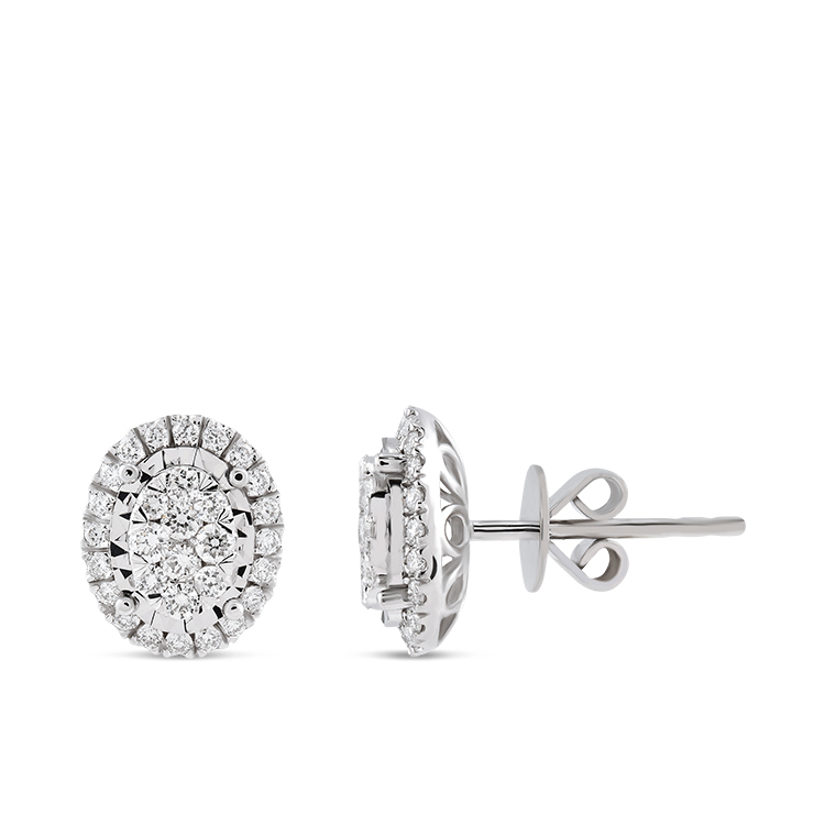 0,49 Karat Tasarım Pırlanta Küpe