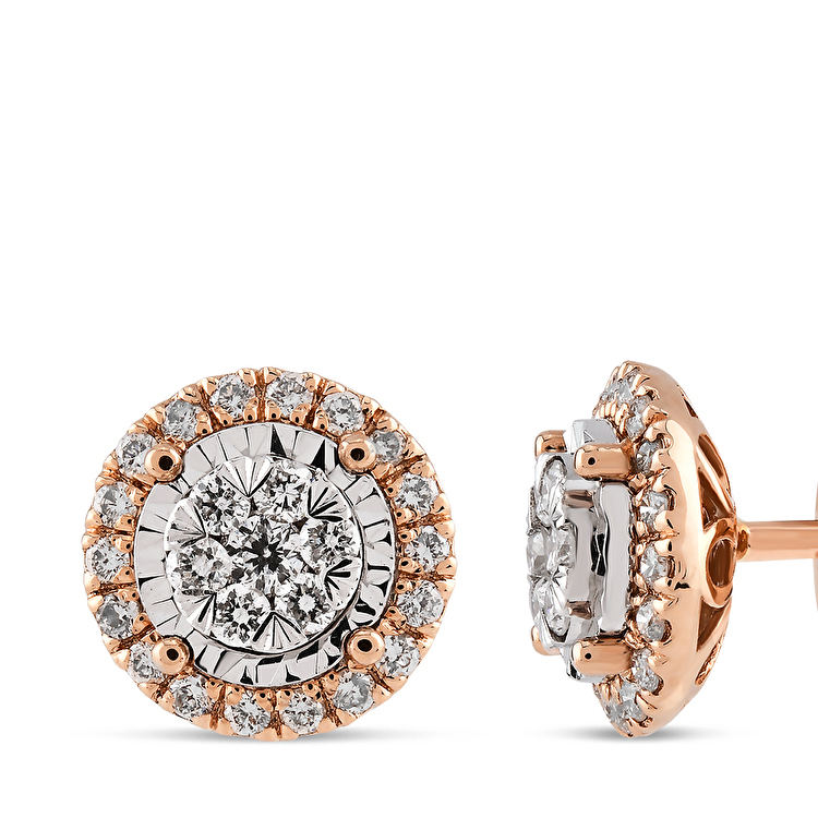 0,44 Karat Tasarım Pırlanta Küpe