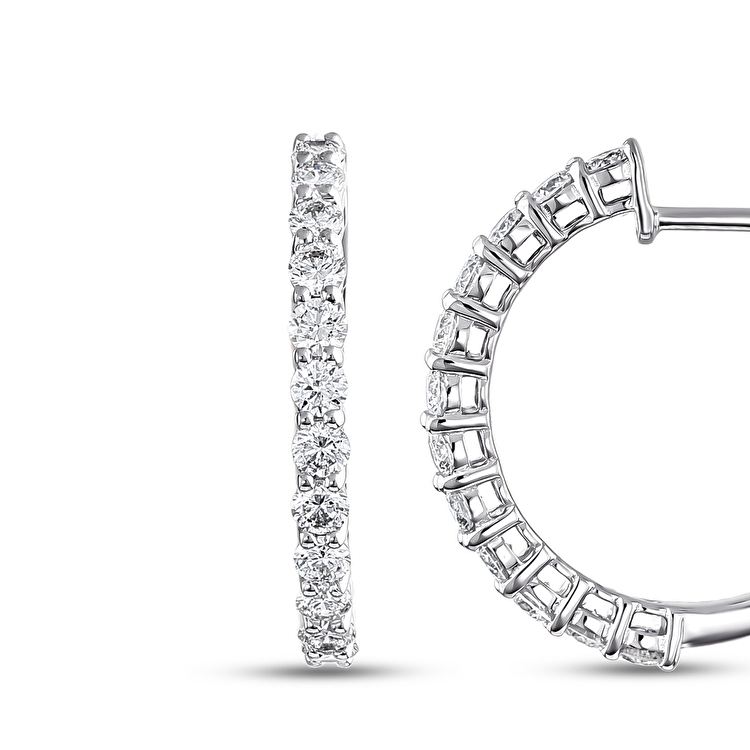 1,00 Karat Pırlanta Küpe