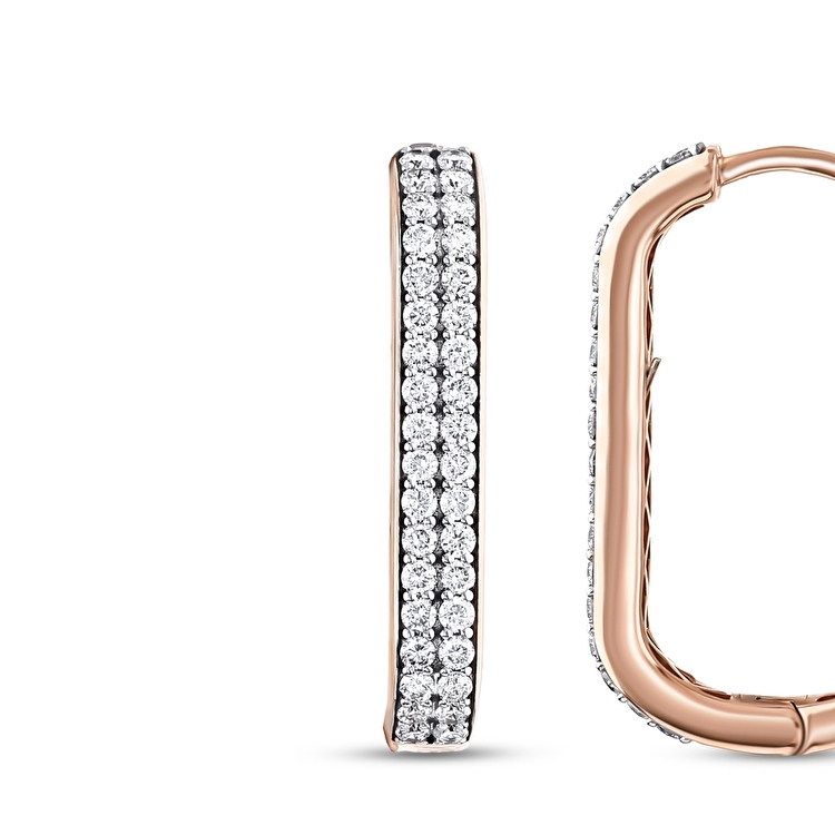 0,87 Karat Pırlanta Küpe