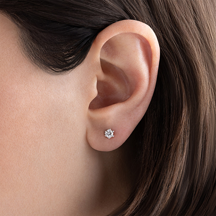 0,40 Karat Tiara Tektaş Pırlanta Küpe