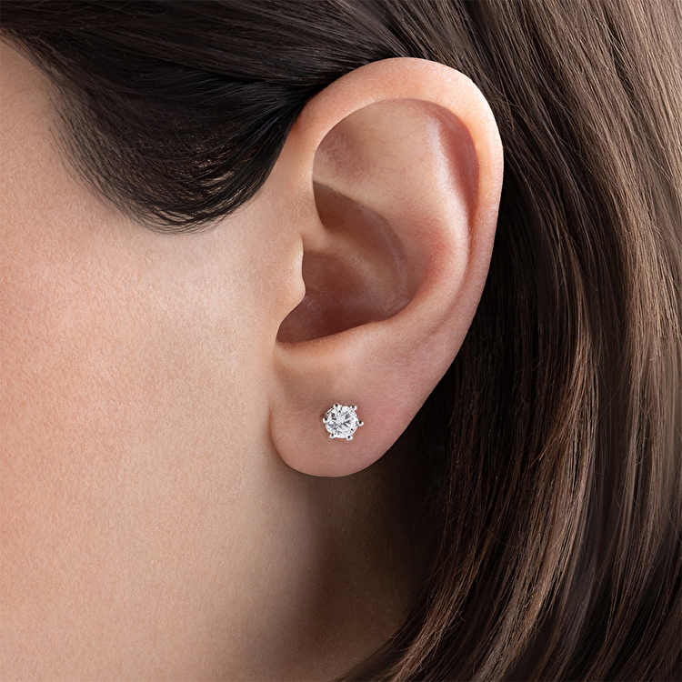 0,90 Karat Tiara Tektaş Pırlanta Küpe