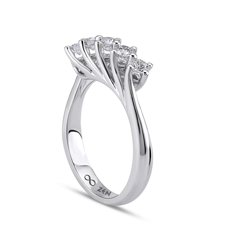 0,30 Karat 5 Taş Pırlanta Yüzük