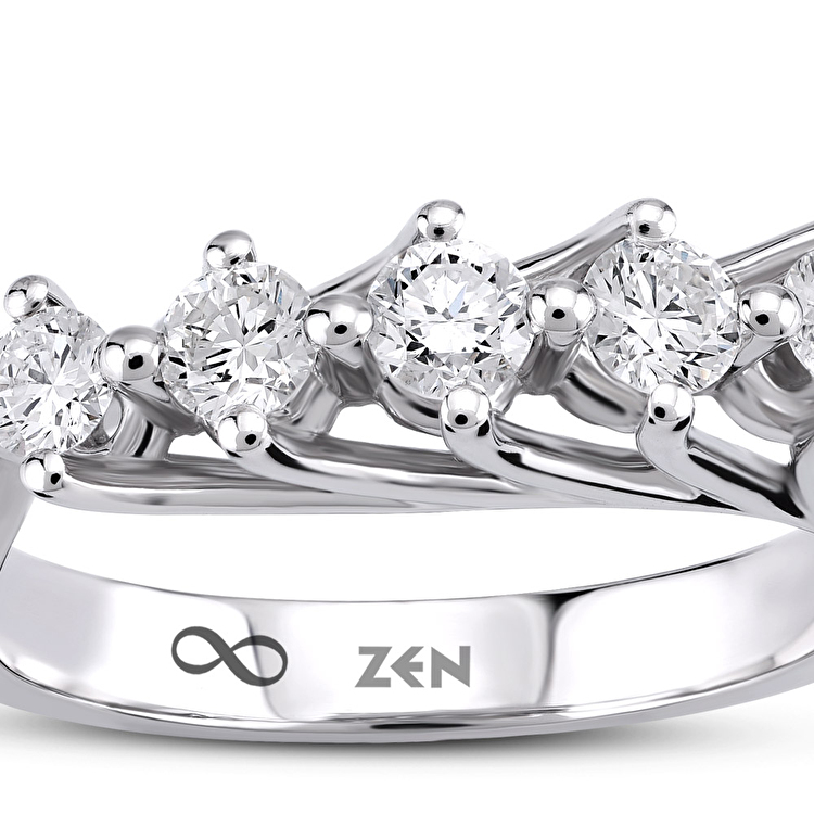 0,30 Karat 5 Taş Pırlanta Yüzük