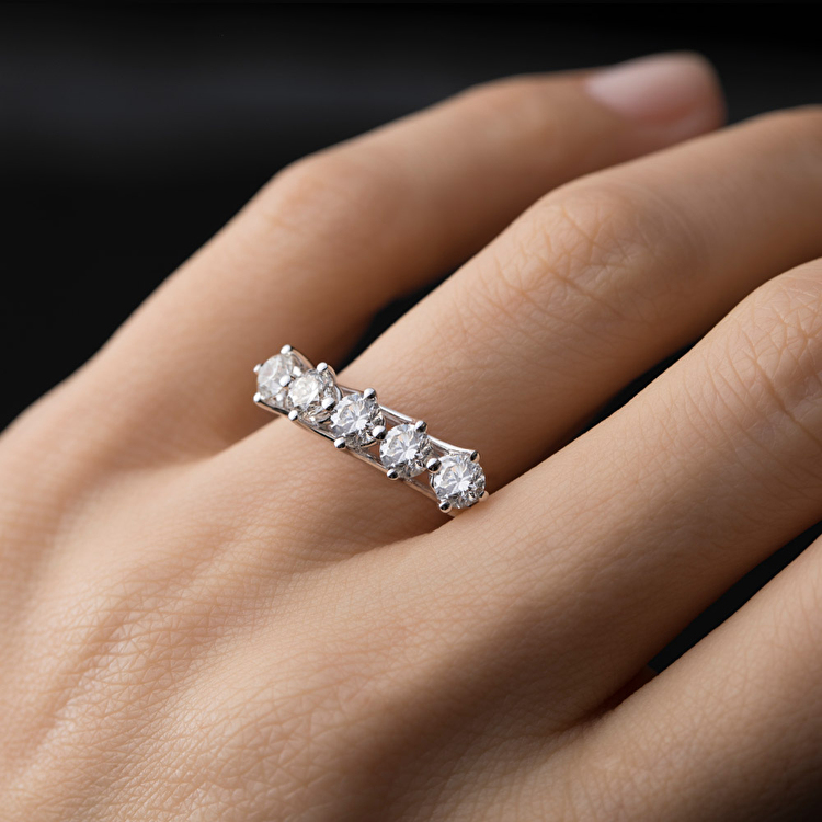 1,25 Karat Pırlanta Beştaş Yüzük