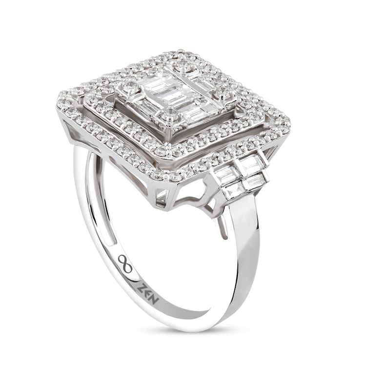 0,92 Karat Baget Pırlanta Yüzük