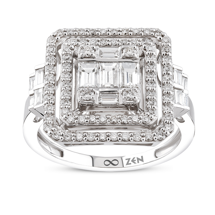 0,92 Karat Baget Pırlanta Yüzük