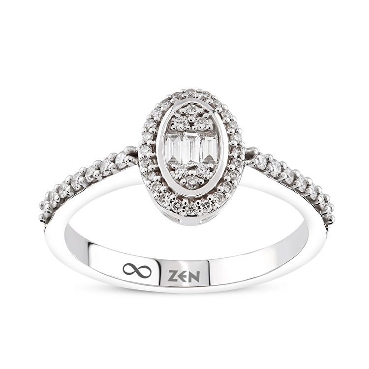 0,27 Karat Baget Pırlanta Yüzük