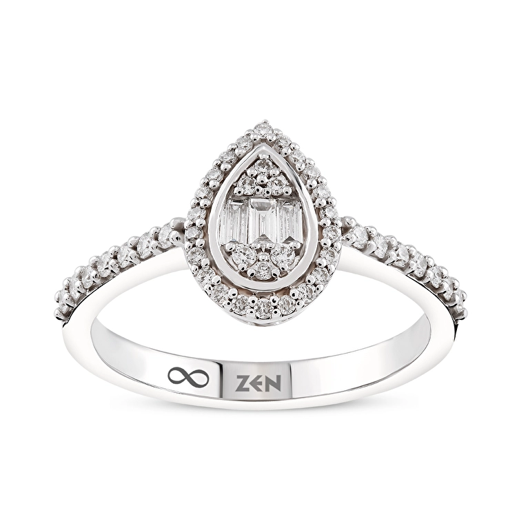 0,28 Karat Baget Pırlanta Yüzük