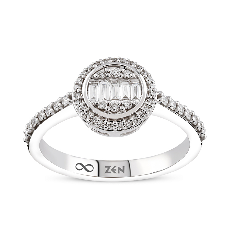 0,30 Karat Baget Pırlanta Yüzük