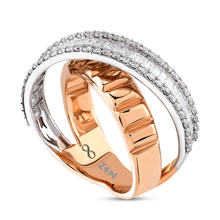 0,88 Karat Baget Pırlanta Yüzük