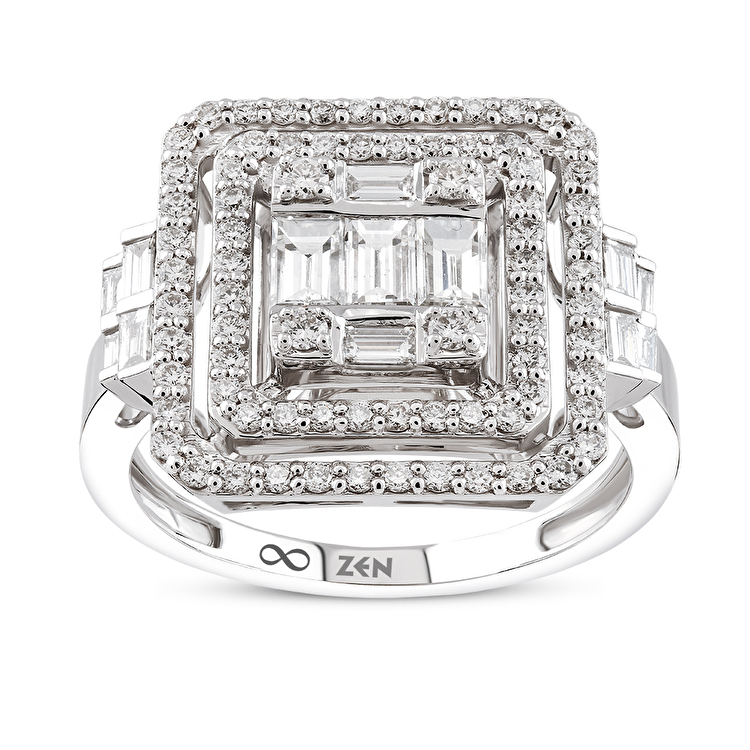 0,92 Karat Baget Pırlanta Yüzük