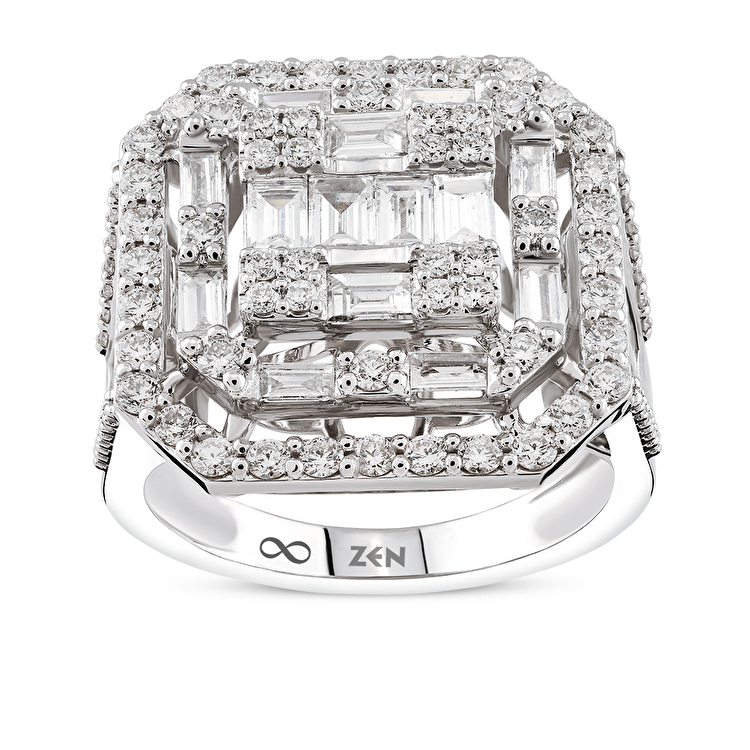 1,77 Karat Baget Pırlanta Yüzük