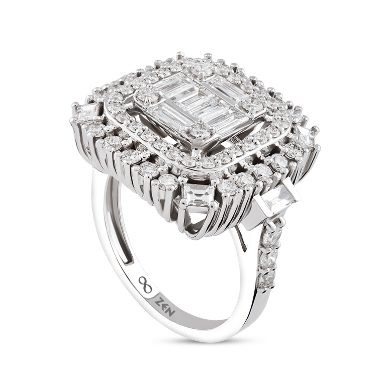 1,71 Karat Baget Pırlanta Yüzük