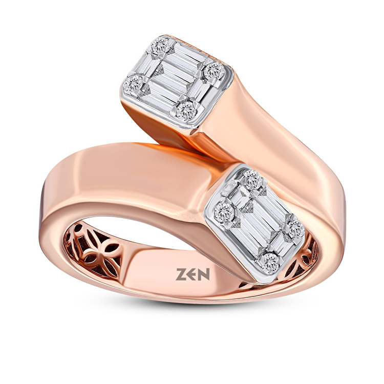 0,39 Karat Baget Pırlanta Yüzük