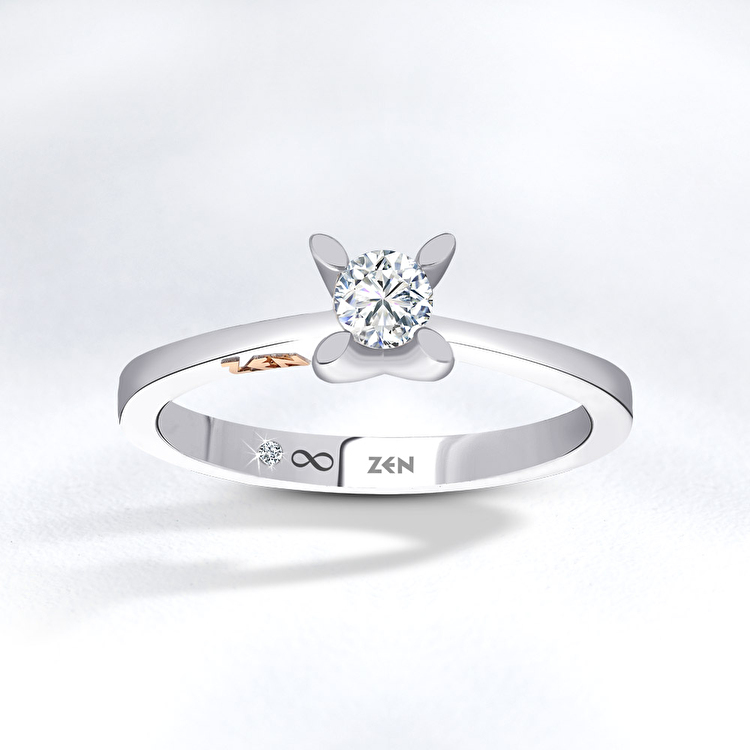 0,09 Karat Hera Forevermark Tektaş Pırlanta Yüzük