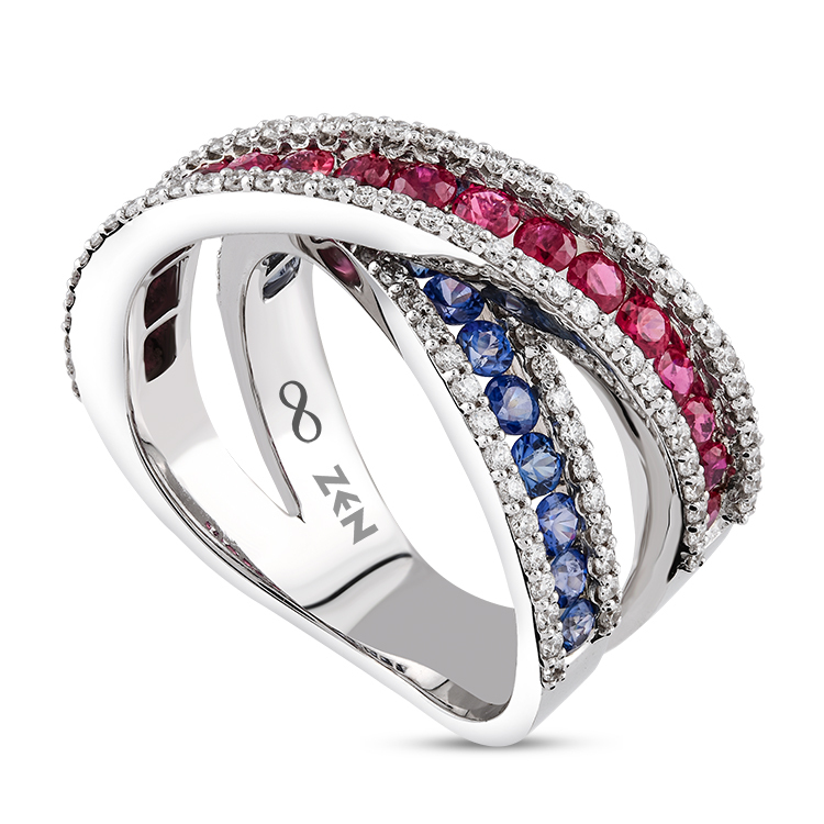 1,97 Karat Renkli Taşlı Pırlanta Yüzük