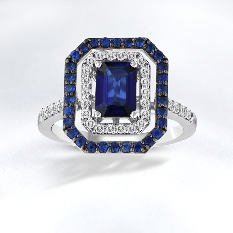 1,48 Karat Safir Pırlanta Yüzük