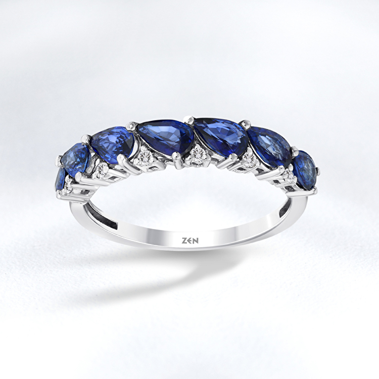 1,35 Karat Safir Pırlanta Yüzük
