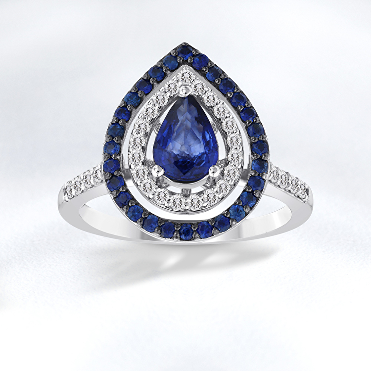 1,23 Karat Safir Pırlanta Yüzük