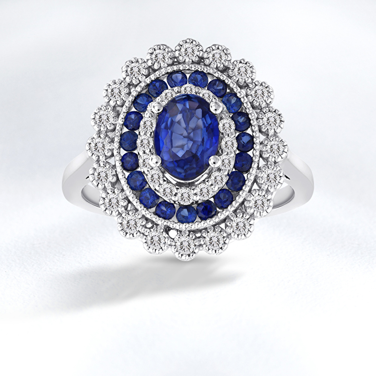 1,92 Karat Safir Pırlanta Yüzük