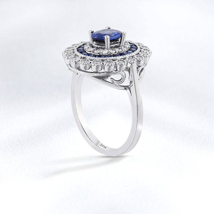 1,92 Karat Safir Pırlanta Yüzük